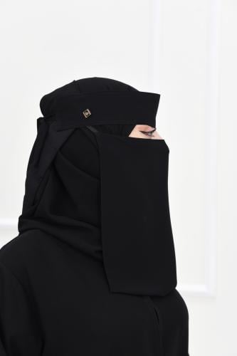 نقاب مطاط مائل طويل بلوجو