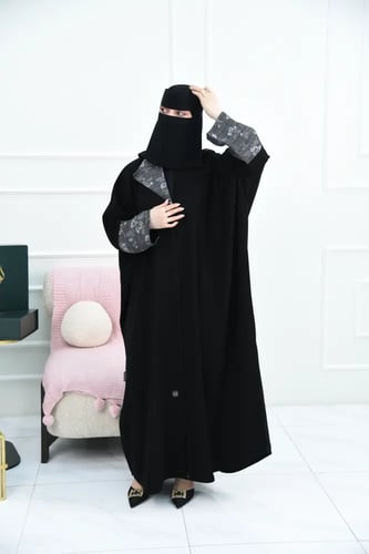 عباية نص بشت أشوريا بكول شال مثلثة وتركيبة جاكار ر...