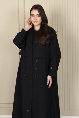 عباية كريب كاجوال بتصميم عصري