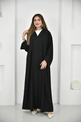 عباية مناسبات أنيقة بخرز شك على الصدر