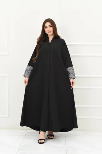 عباية كاجوال بأكمام جاكار مقلوبة