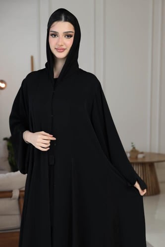 عباية كلوش بمثلثات جاكار اسفل العباية