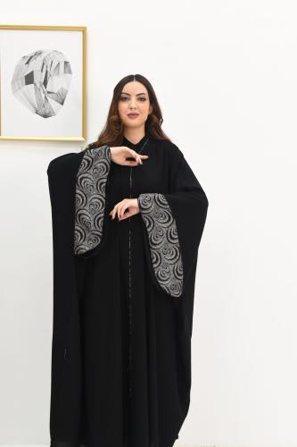 عباية بقصة البشت بقماش الكتان