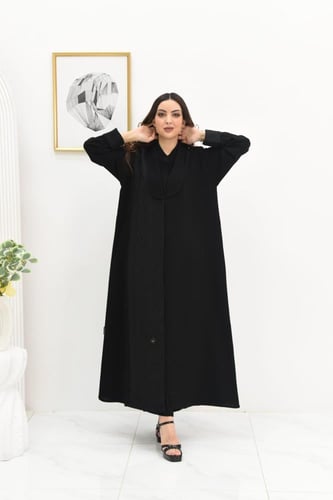 عباية كاجوال بقماش الفوكر الناعم