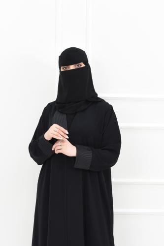 عباية بكول ريفير جهة واحدة وأكمام مقلوبة من قماش ج...