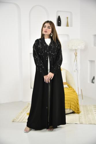 عباية مناسبات ملكي بتطريز ذهبي