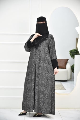 عباية جاكار بأكمام مفتوحة وكول ريفير