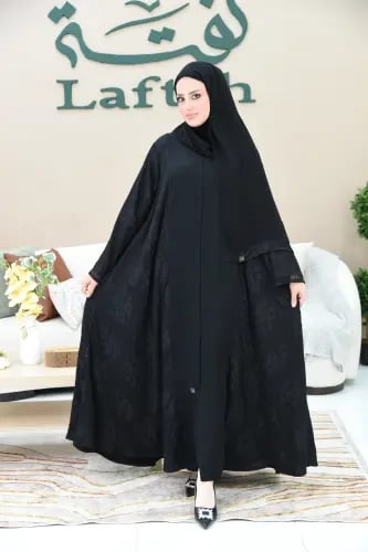 عباية كلوش نواعم بتفاصيل دانتيل