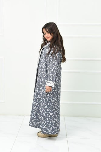 عباية جاكار بناتي كاجوال رصاصي