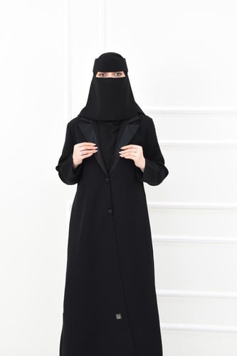 جاكيت عباية شتوي عملي بقصة مرتبة