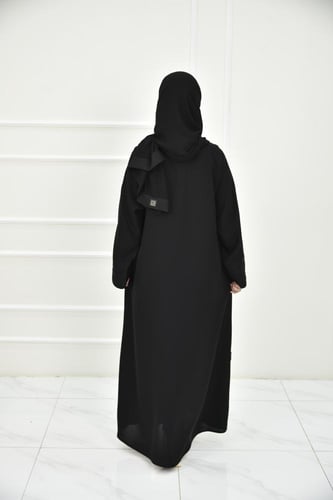 عباية ناعمة بسحاب وكسرات