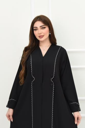 عباية كريب بتفاصيل قيطان ملون