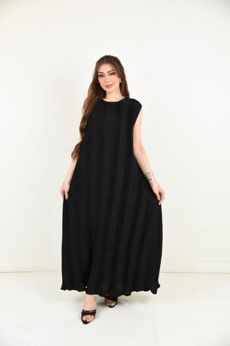 فستان عباية داخلي جاكار بكسرات