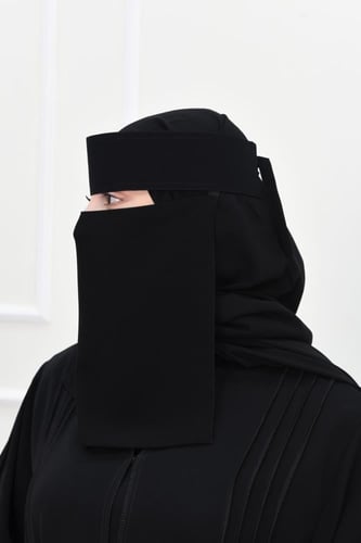 نقاب مطاط طويل لوجو "مقوى" مستقيم