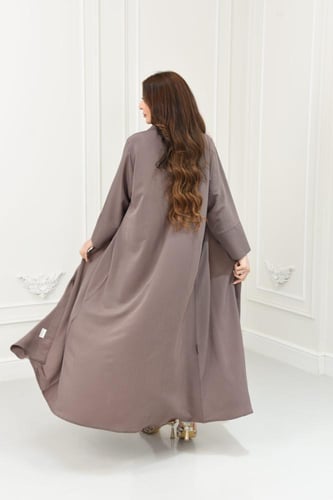 عباية كاجوال 4 قطع لون نود