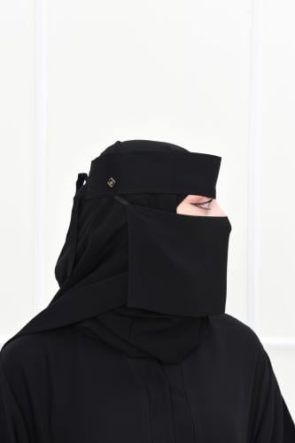 نقاب قصير مائل ساده لوقو