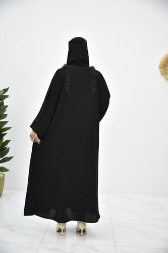 عباية كريب بتفاصيل تول ناعمة