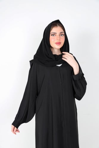 عباية كريب سادة بقماش ياباني