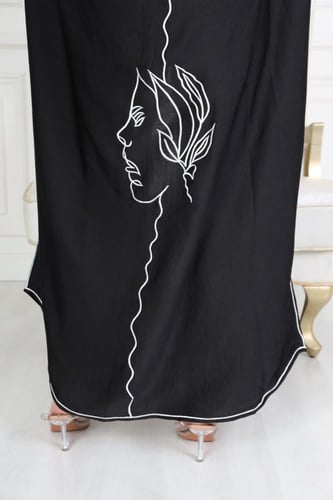 عباية بشت بتطرز ابيض ناعم