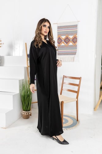 عباية عملية ببرواز بلون تركوازي