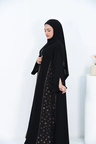 عباية كريب أشوريا بتركيبة جاكار تركي