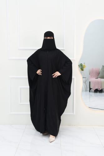 عباية بقصة البشت بقماش الجاكار الكوري