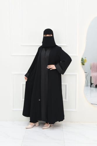 عباية كلوش كم مربع بتركيبه قماش ستان