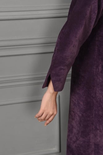 عباية شتوية بلون لافندر