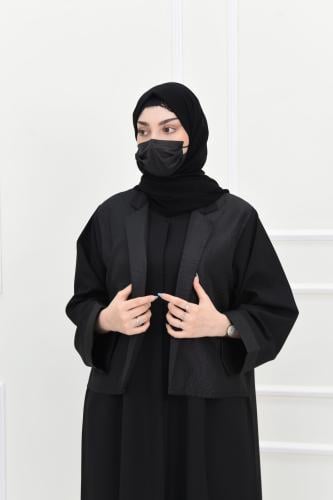 عباية بسترة متصلة من الامام