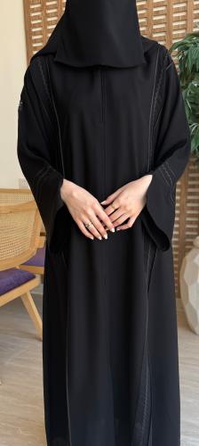 عباية سوداء نص كلوش-[ K235 ]