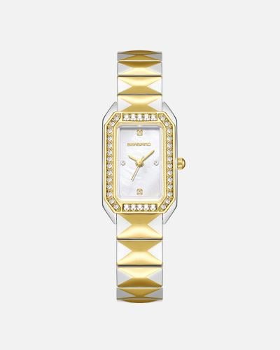 ساعة بتصميم هندسي يعكس جمالكم باللون المكس ميناء ا...