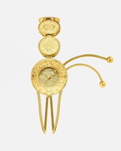 ساعة جنيهات باللون الذهبي مينا ذهبي