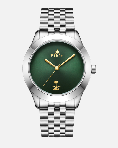 ساعة فريدة صممناها بتصميم سعودي ميناء اخضر