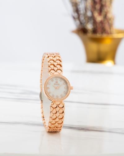 ساعة الجوهره باللون النحاسي