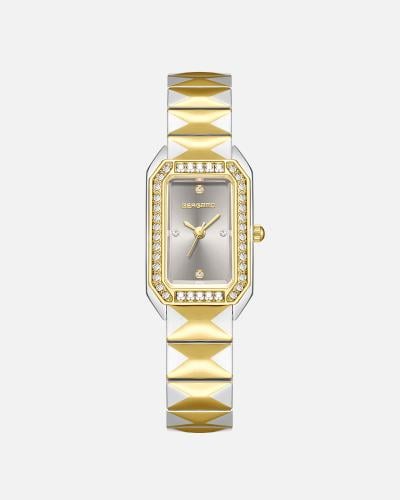 ساعة بتصميم هندسي يعكس جمالكم باللون المكس ميناء ر...