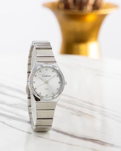 ساعة البساطة الانيقه فضيه