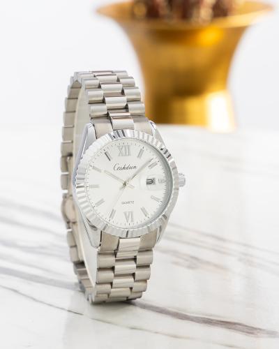 ساعة رسمية انيقة فضي