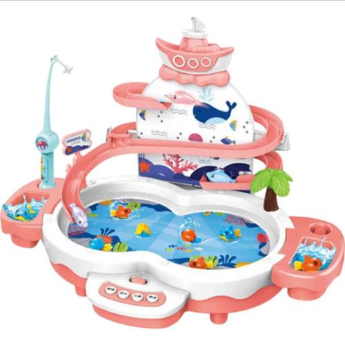 ليتل أنجل - مجموعة ألعاب أطفال - زحليقة حوت وصيد س...