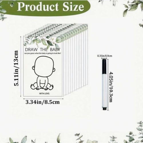 لعبة التصويت للكشف عن الجنين - مجموعة 10 بطاقات ار...