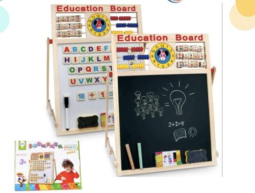 لوح تعليمي خشبي متعدد الوظائف للأطفال