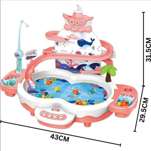 ليتل أنجل - مجموعة ألعاب أطفال - زحليقة حوت وصيد س...