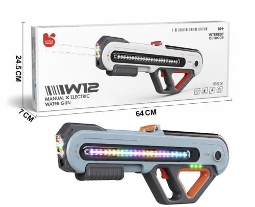 مسدس مائي كهربائي كبير W12 مزود بإضاءة LED