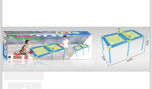 طاولة تنس محمولة مع 2 مضرب