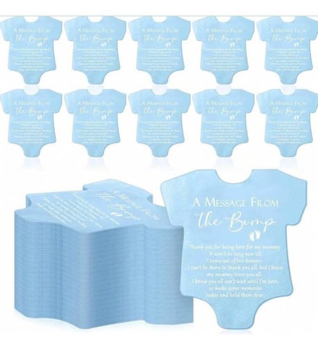20 منديل لحفلات كشف نوع الجنين على شكل بدلة