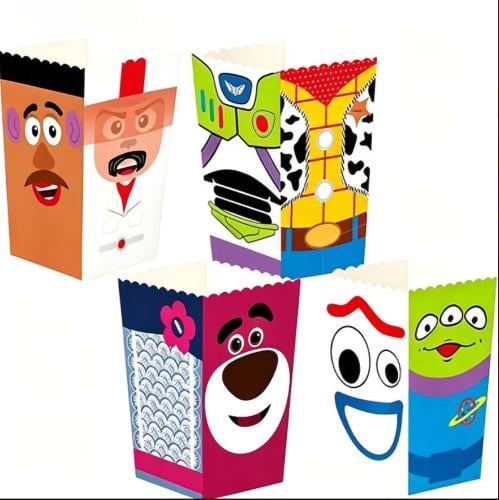 علب الفشار من شخصيات حكاية لعبة TOY STORY