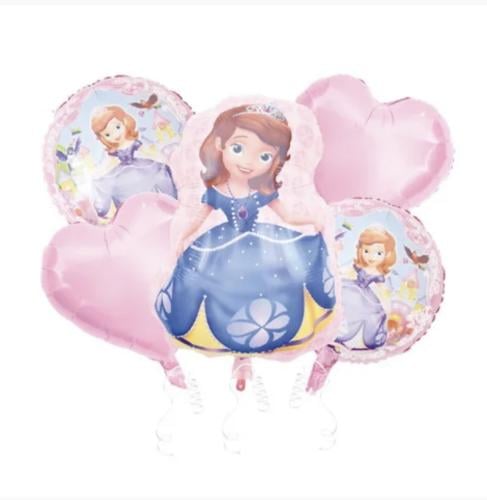 باقة بالونات لأعياد الميلاد بشخصية صوفيا الأولى