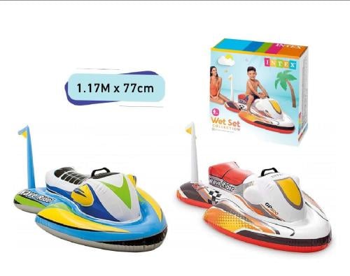Intex-Inflatable Boat-Shaped Swimming Float Trend...