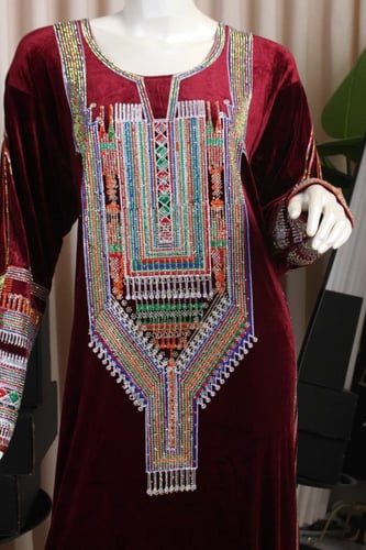 جلابية عسيري مخمل عودي فاخرة