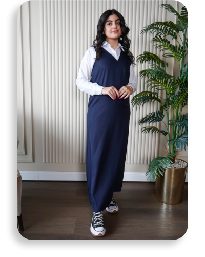 مريول مدرسي بناتي ثانوية سادة