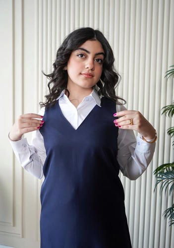 مريول مدرسي بناتي ثانوية سادة